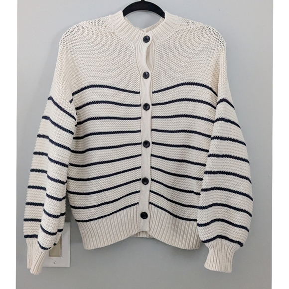 Alex Mill Button-Back Crewneck Sweater in Stripes - Picture 8 of 8